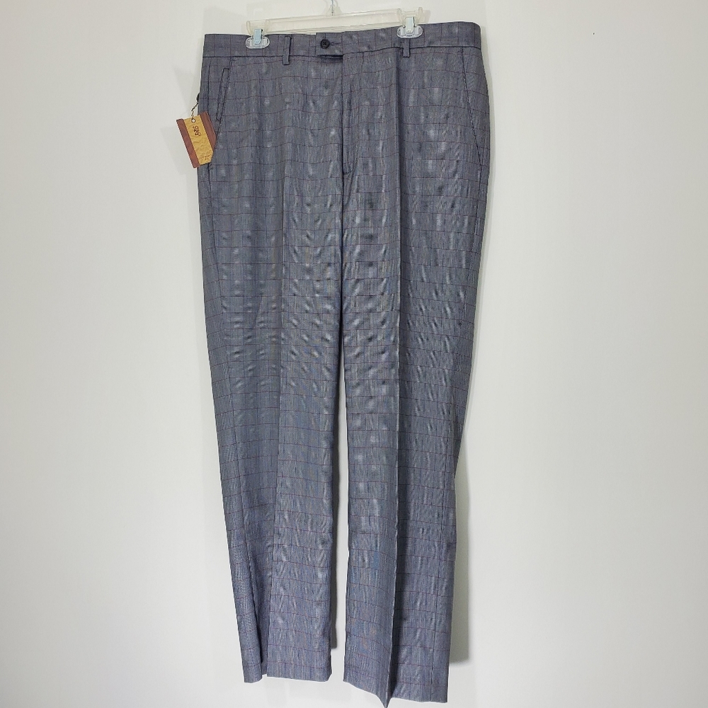 1926 Originals Straight Fit Gray Striped Pants, Size 38x32